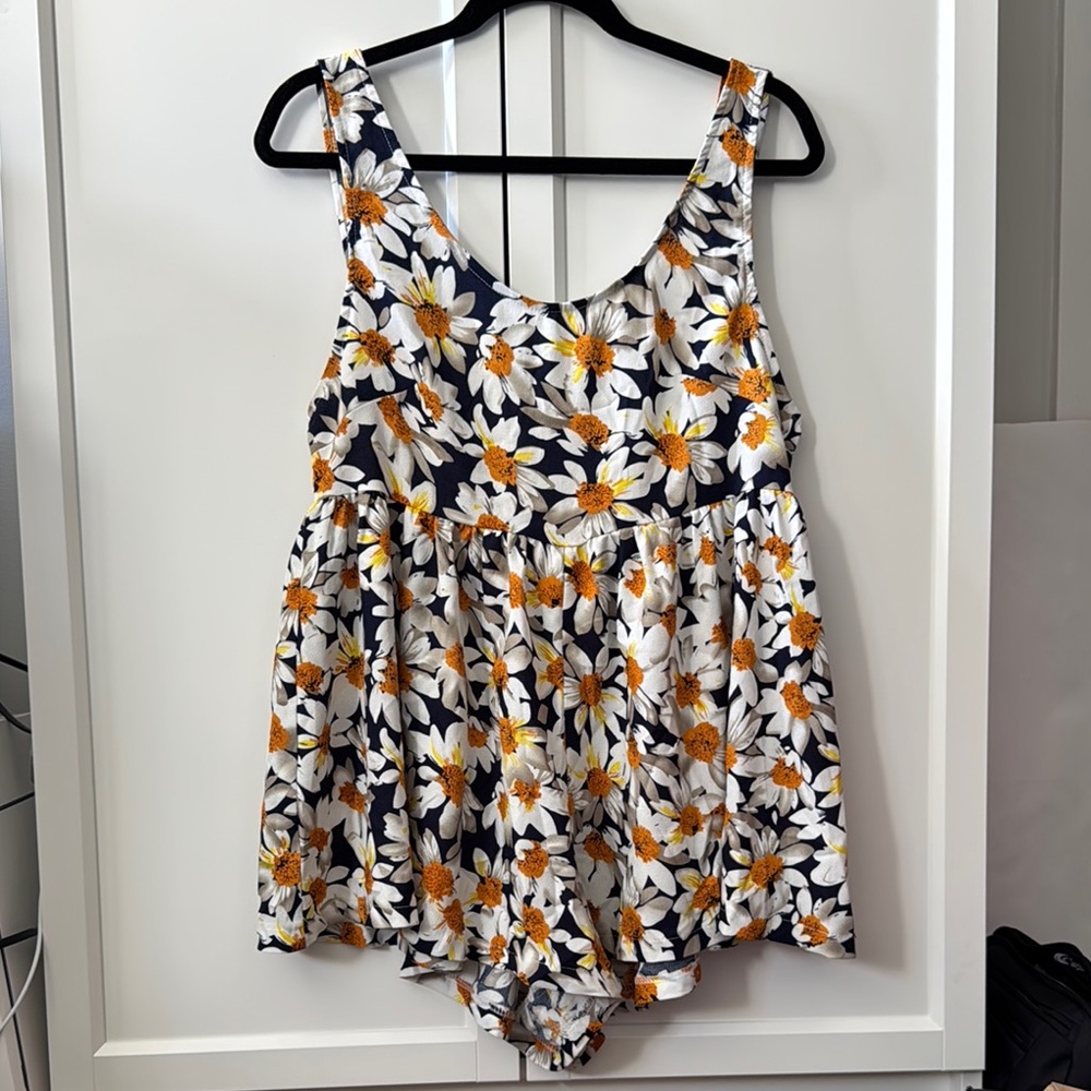 Floral Sleeveless Romper